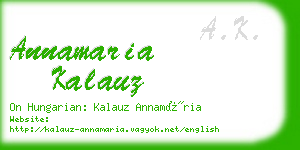 annamaria kalauz business card